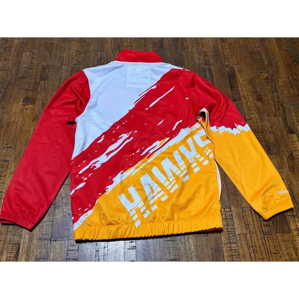 Atlanta Hawks Mitchell & Ness Hardwood Classic Jacket Youth Kids M 10-12 New